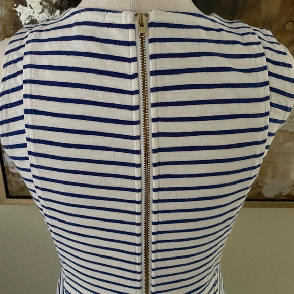 J. Crew white with blue stripes dress size 0 ~ - Picture 11 of 14